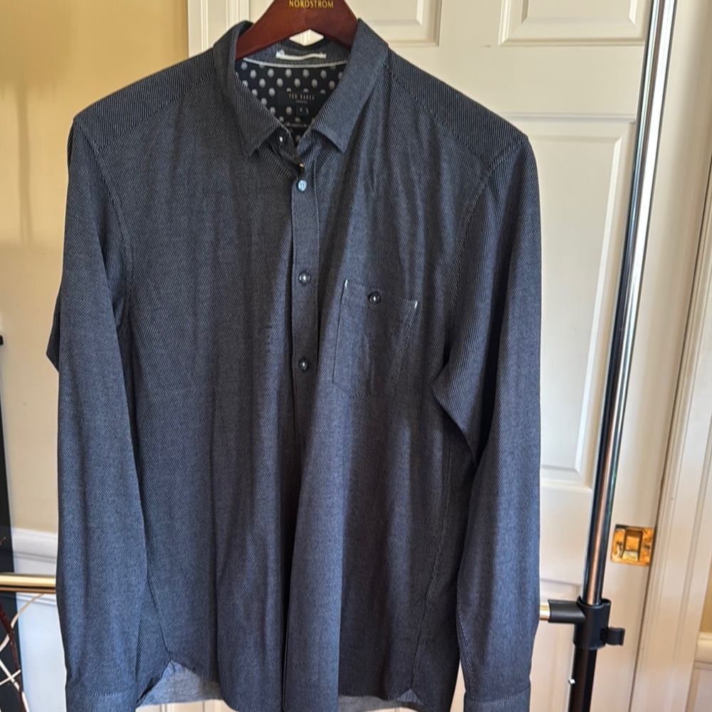 Ted Baker London Gray Casual Button Down Shirt